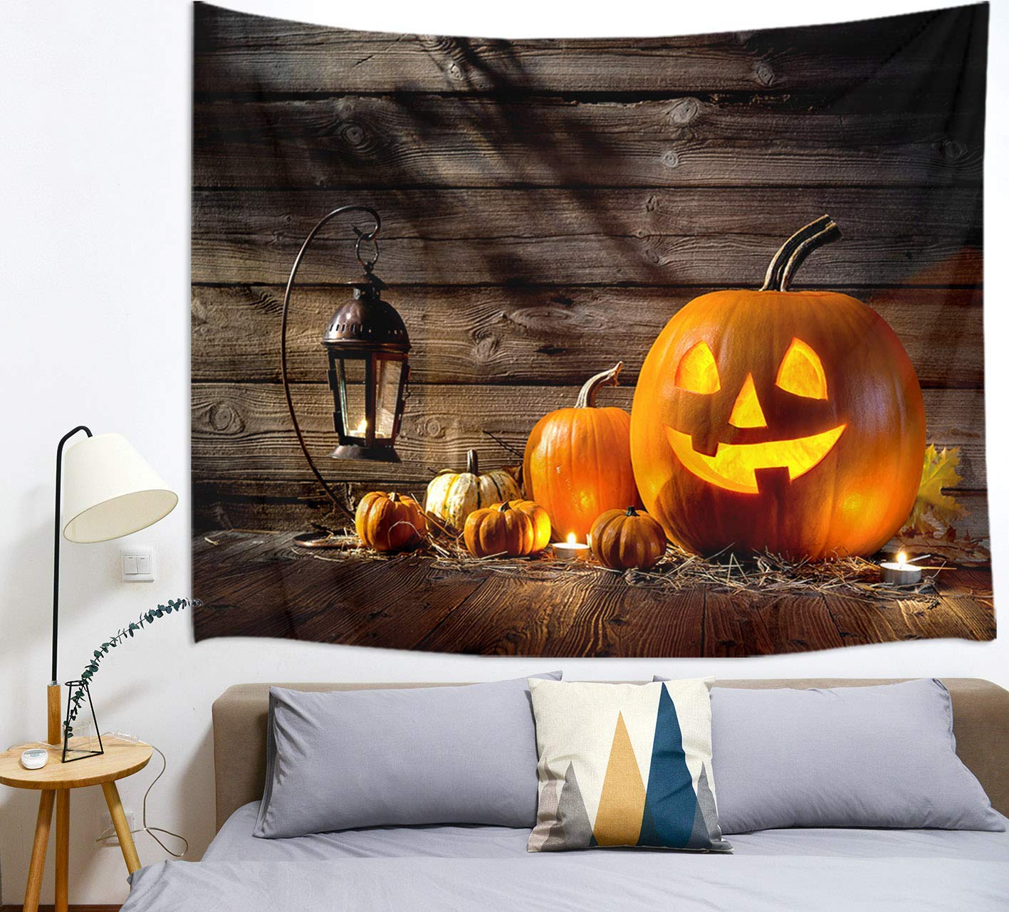 Halloween ハロウィン　タペストリー　　背景　　撮影　大きいかぼちゃ　秋 Amazon.co.jp: LB ハロウィン タペストリー おしゃれ 壁掛け 風景